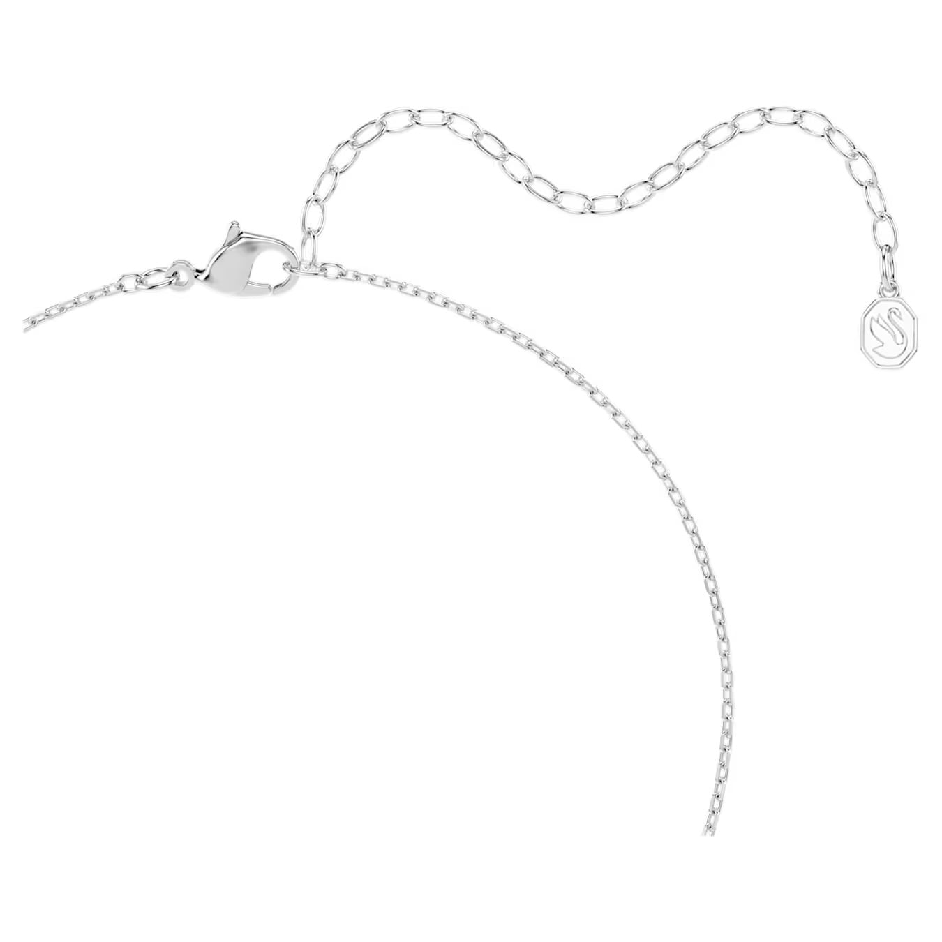 Una Angelic Pendant Necklace (Cushion Cut, White, Rhodium Plated) 5754340