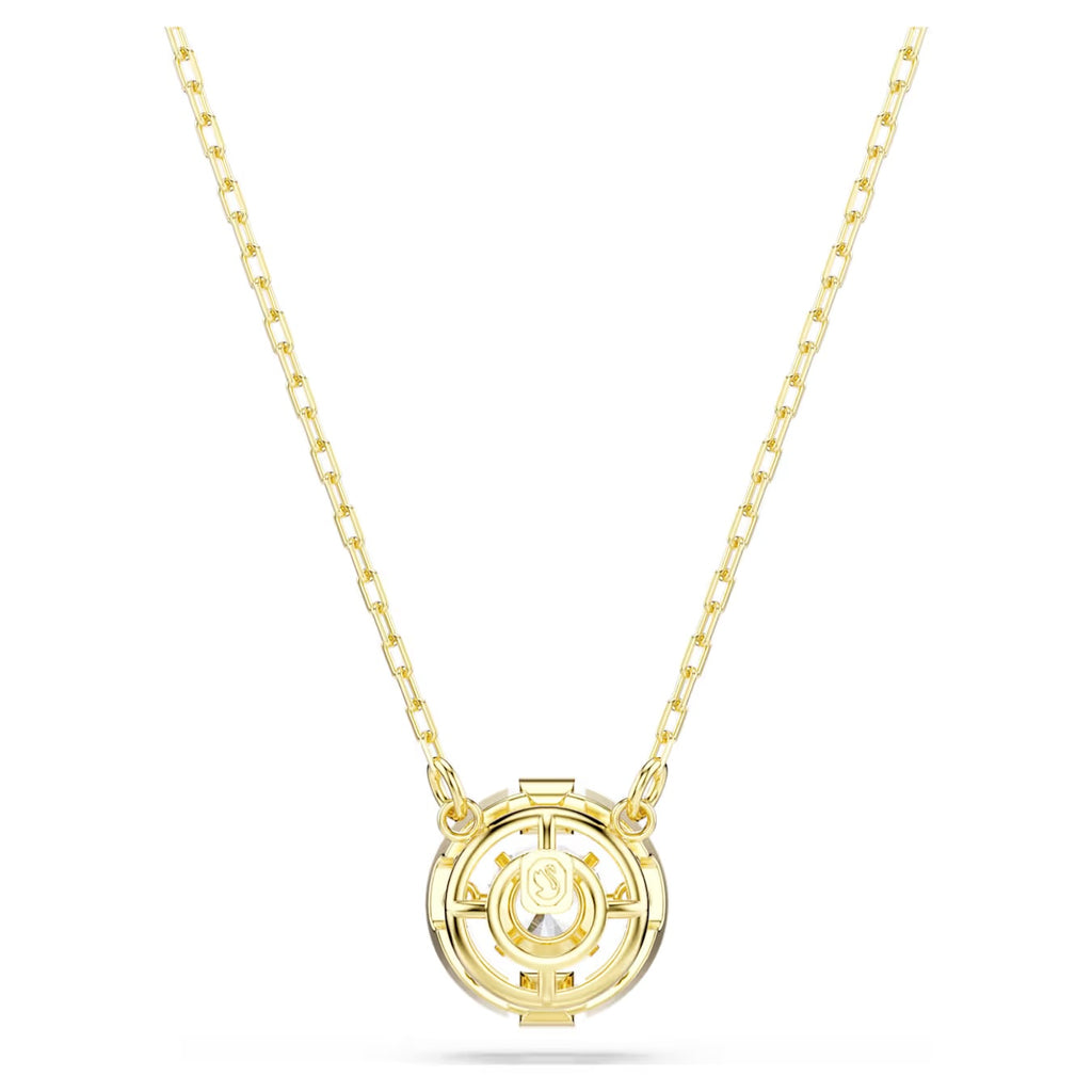Una Angelic Pendant Necklace (Mixed Cuts, White, 18K Gold Finish). 5758061