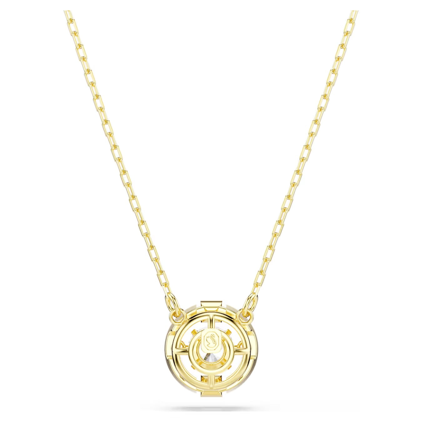Una Angelic Pendant Necklace (Mixed Cuts, White, 18K Gold Finish). 5758061