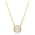 Una Angelic Pendant Necklace (Mixed Cuts, White, 18K Gold Finish). 5758061