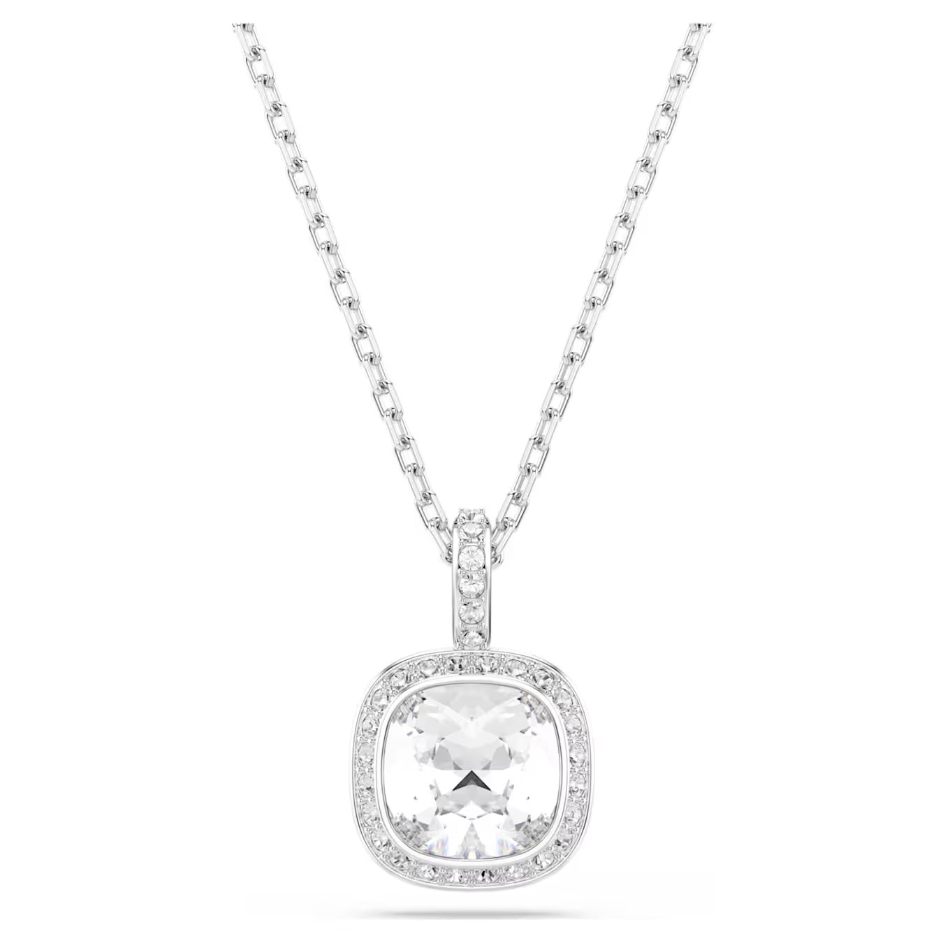 Una Angelic Cushion-Cut Jewelry Set (White, Rhodium Plated) 5754343