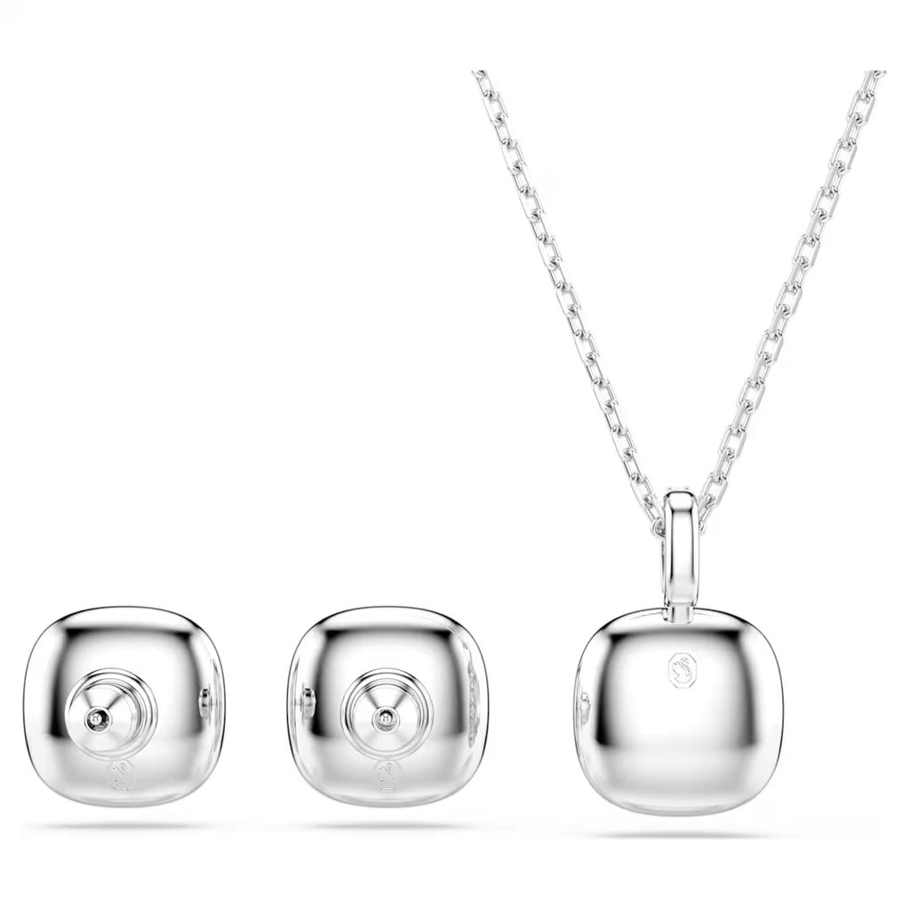 Una Angelic Cushion-Cut Jewelry Set (White, Rhodium Plated) 5754343