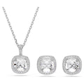 Una Angelic Cushion-Cut Jewelry Set (White, Rhodium Plated) 5754343