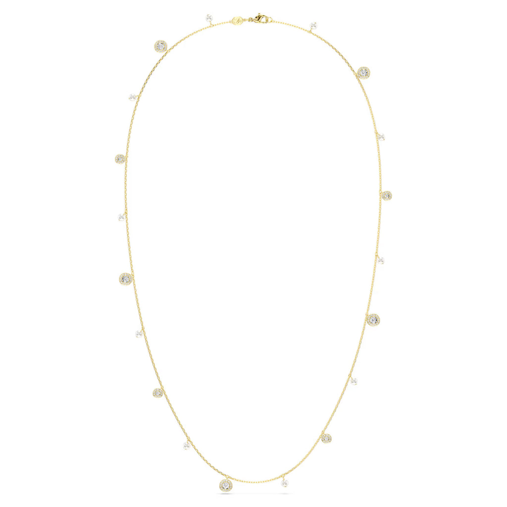 Una Angelic strandage Crystal pearl, Round cut, White, Gold-tone plated 5742380
