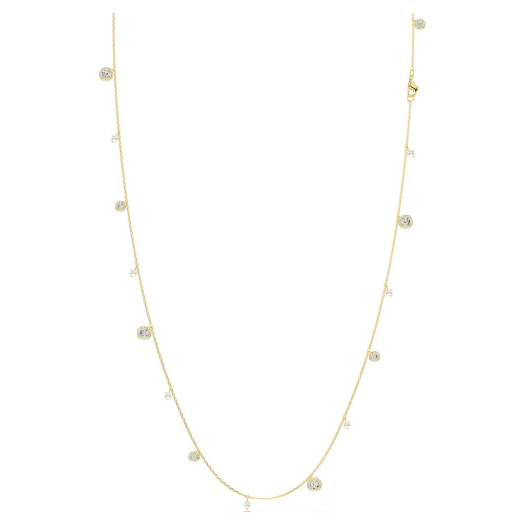 Una Angelic strandage Crystal pearl, Round cut, White, Gold-tone plated 5742380