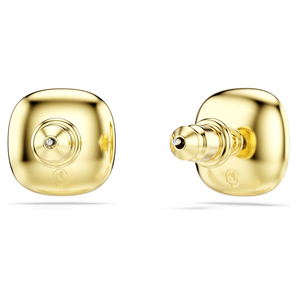 Una Angelic Cushion-Cut Stud Earrings (White, 18K Gold Finish) 5764762