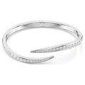 Vienna bangle Round cut, Swan, White, Rhodium plated size S. 5765322