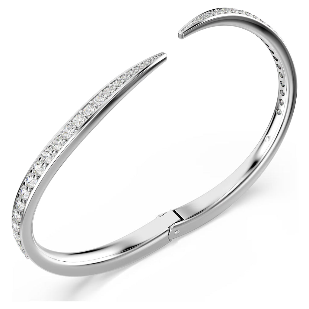 Vienna bangle Round cut, Swan, White, Rhodium plated size S. 5765322