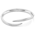 Vienna bangle Round cut, Swan, White, Rhodium plated size L 5765321