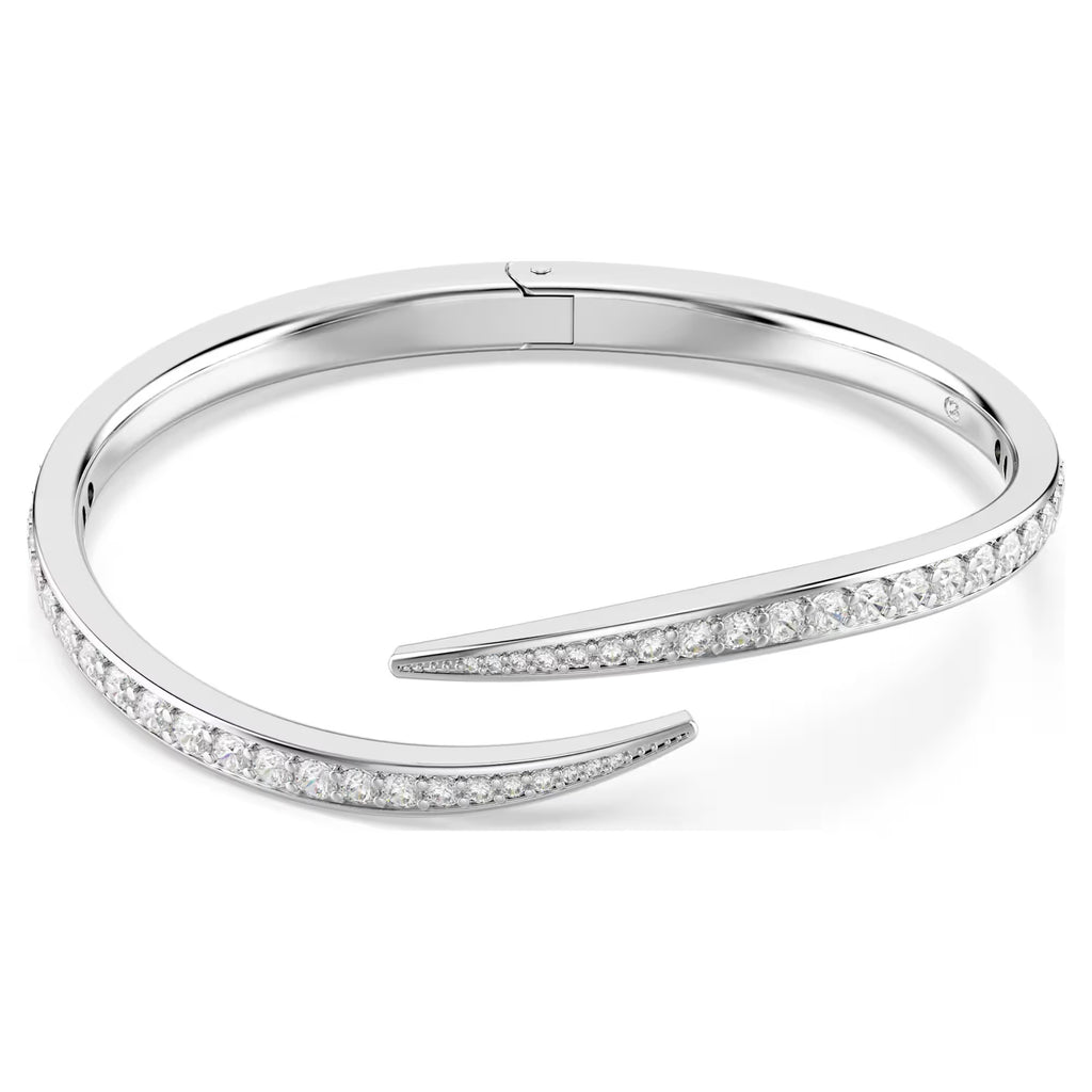 Vienna bangle Round cut, Swan, White, Rhodium plated Size M 5749200