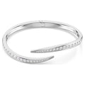 Vienna bangle Round cut, Swan, White, Rhodium plated Size M 5749200