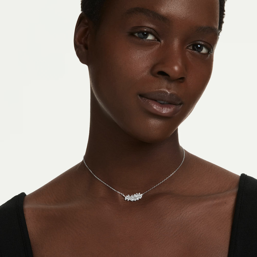 Vienna Mixed Cuts Feather Pendant Necklace 5756111