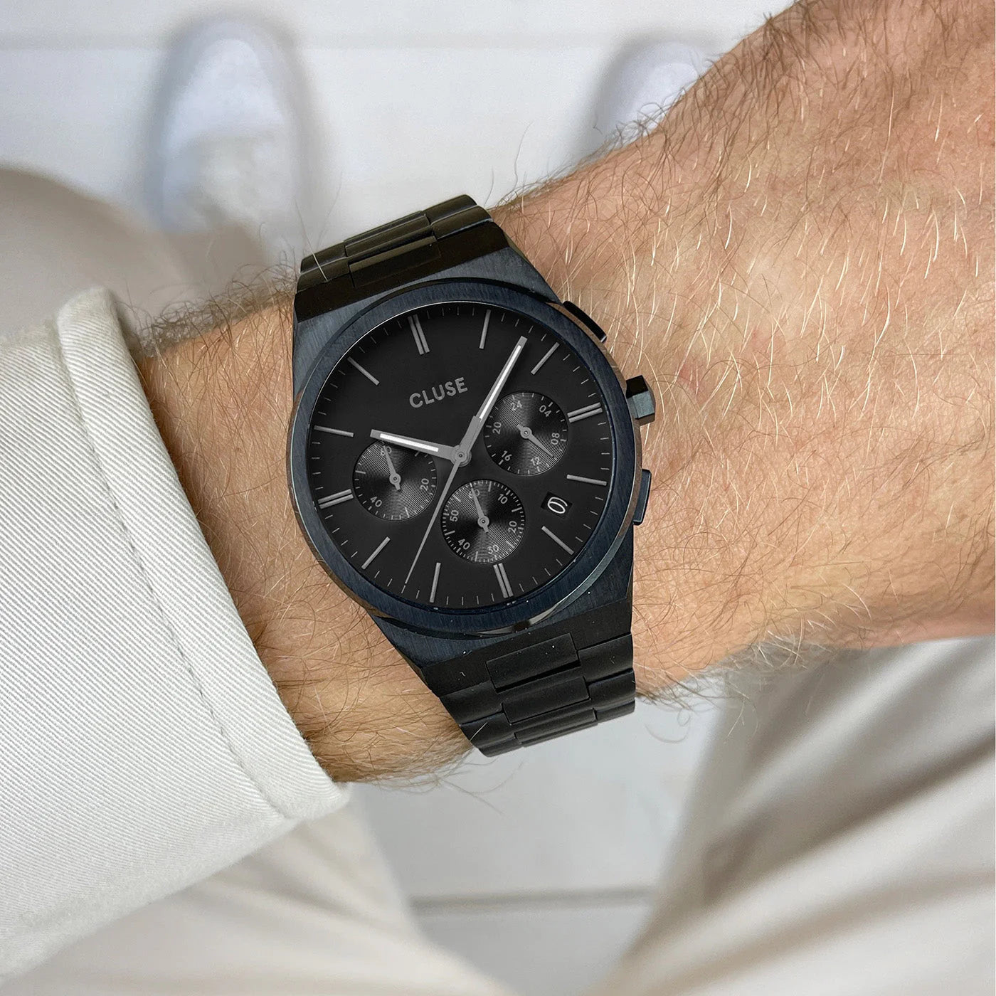 Cluse Vigoureux Chrono Steel, Full Black CW20802