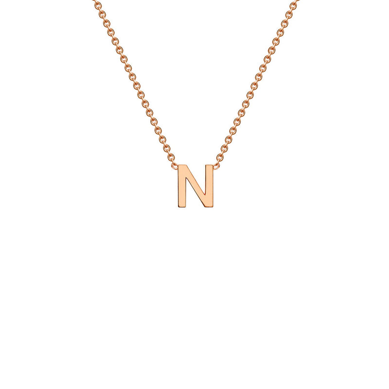 9ct Rose Gold 'N' Initial Adjustable Letter Necklace 38/43cm