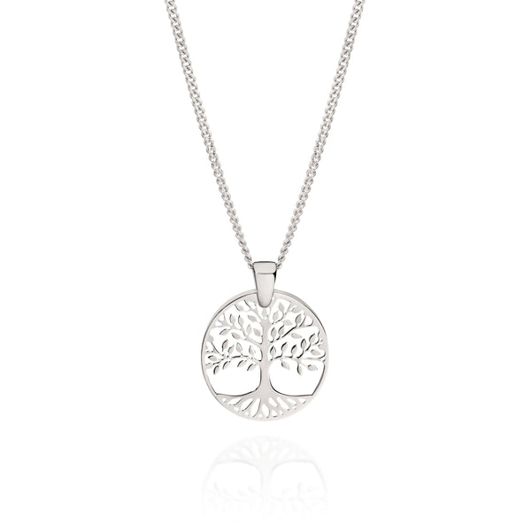 Silver Mother Of Pearl Tree Of Life Necklace