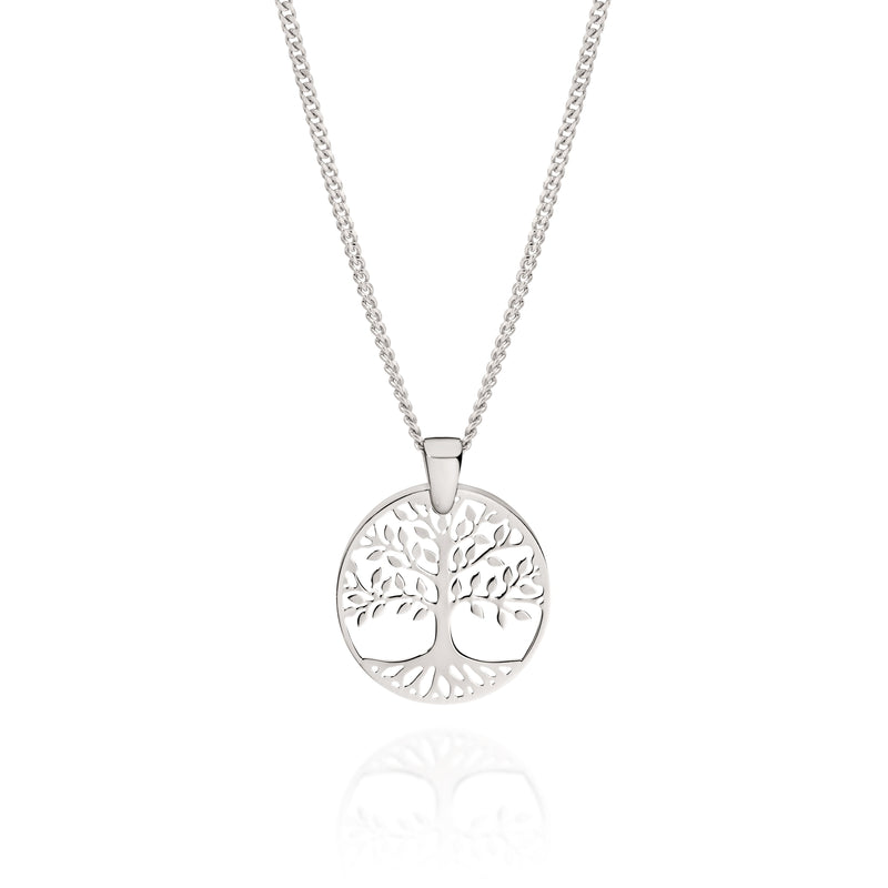 Silver Mother Of Pearl Tree Of Life Necklace