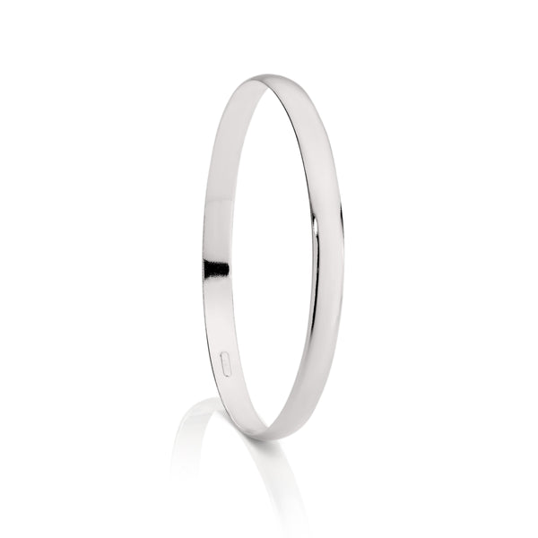 Silver 6mm Solid Bangle 70mm