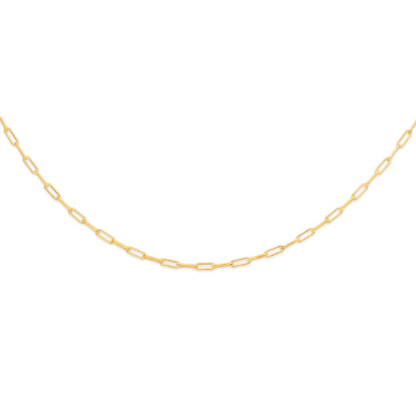 9ct Paperclip Chain 46cm
