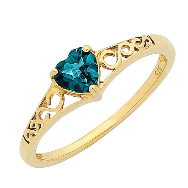 9Ct Gold London Blue Topaz Ring