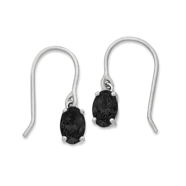 9Ct White Gold Natural Sapphire Earrings