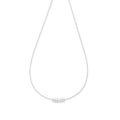 Sterling Silver Diamond Set 7 Lucky Ring Necklet