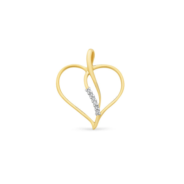 9Ct Gold Diamond Set Pendant