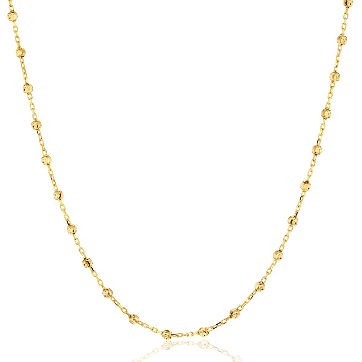 9ct yellow gold ball necklet