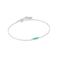 Ania Haie Teal Enamel Bar Silver Bracelet