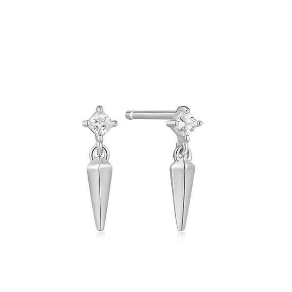 Ania Haie Silver Sparkle Spike Stud Earrings Carriage Jewellers
