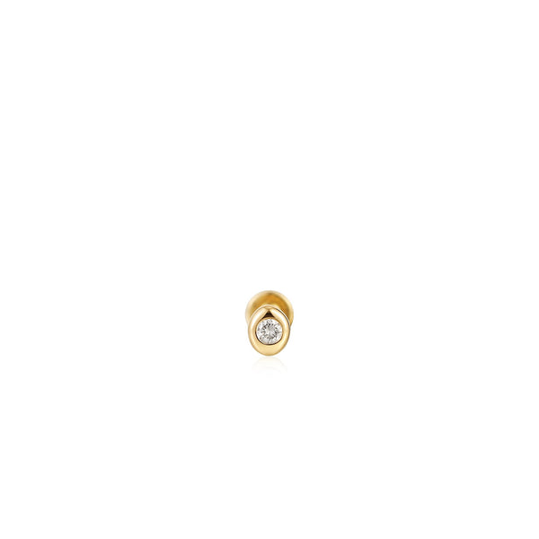 Ania Haie 14kt Gold Magma Single Diamond Labret Earring