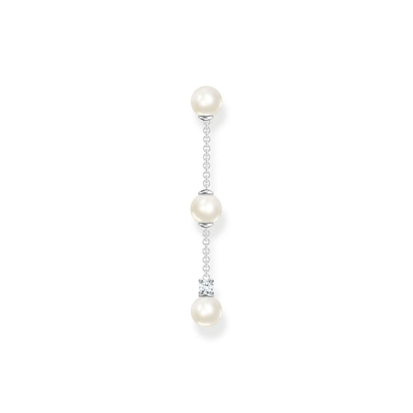 Thomas Sabo Single earring pearls and white stone silver