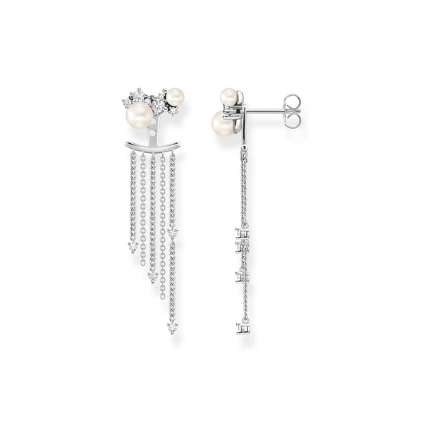 THOMAS SABO Earring pearl with winter sun rays silver
