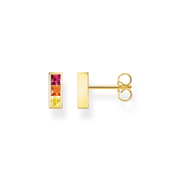 THOMAS SABO Ear studs colourful stones gold