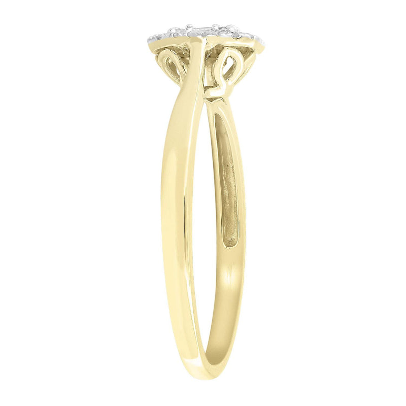 Ring with 0.08ct Diamonds in 9K Yellow Gold
