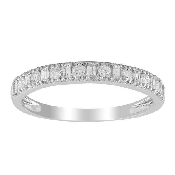 Ring with 0.2ct Diamond in 9K White Gold