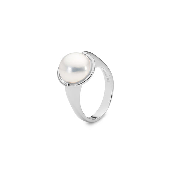 Sterling Silver Freshwater Pearl Edison Ring