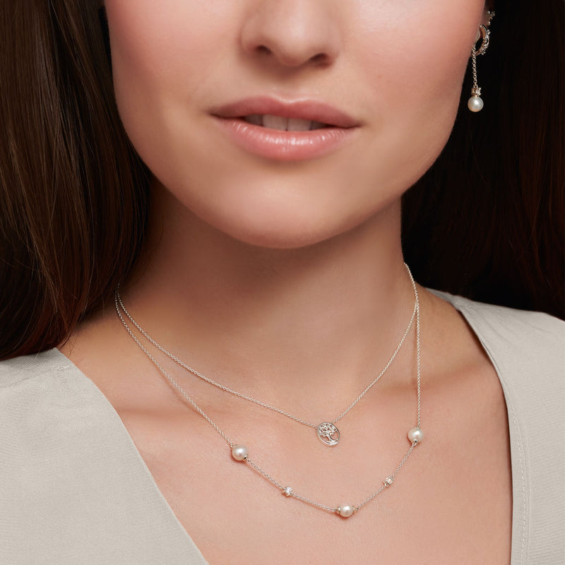 THOMAS SABO Star Necklace with Freshwater Pearls – B & S Lyncris Jewellers