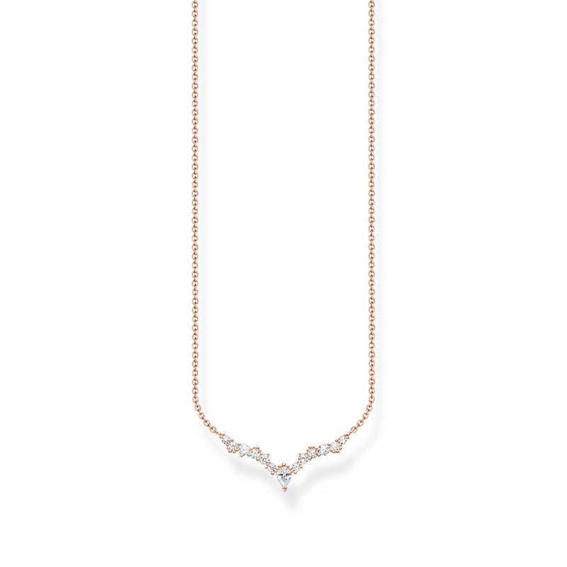 THOMAS SABO Necklace ice crystals rose gold