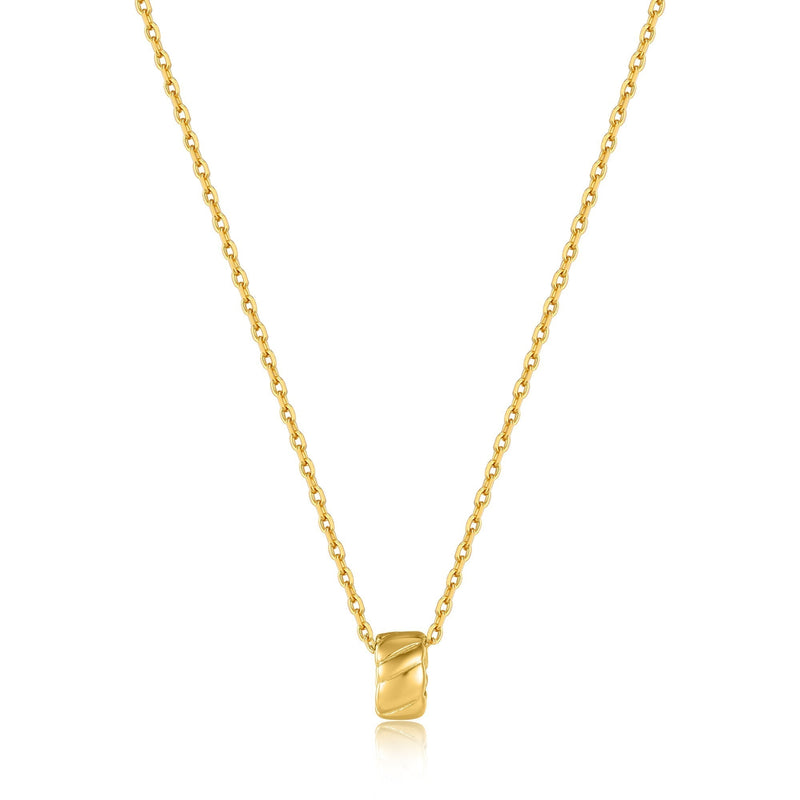 Ania Haie Gold Smooth Twist Pendant Necklace