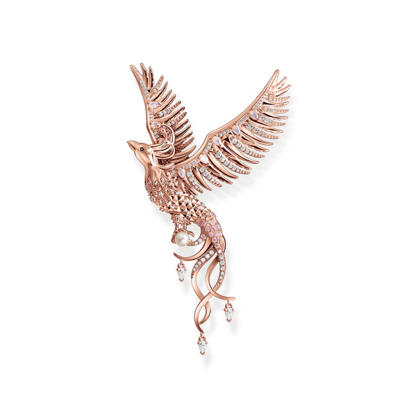 THOMAS SABO Pendant phoenix with pink stones rose gold