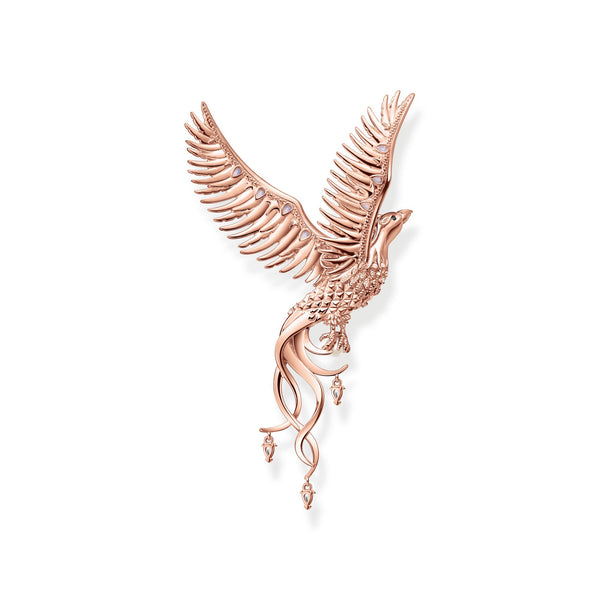 THOMAS SABO Pendant phoenix with pink stones rose gold
