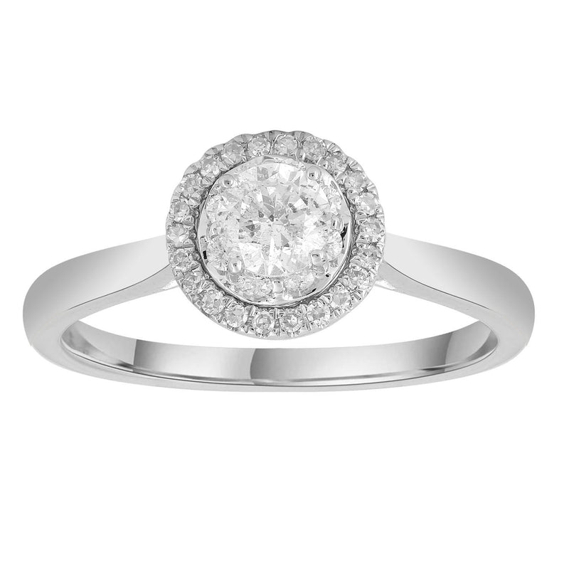 Ring with 0.5ct Diamonds in 9K White Gold