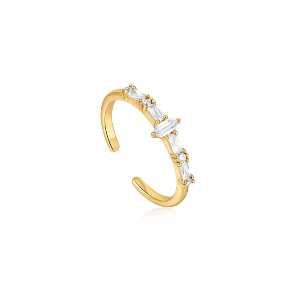 Ania Haie Gold Sparkle Multi Stone Band Ring