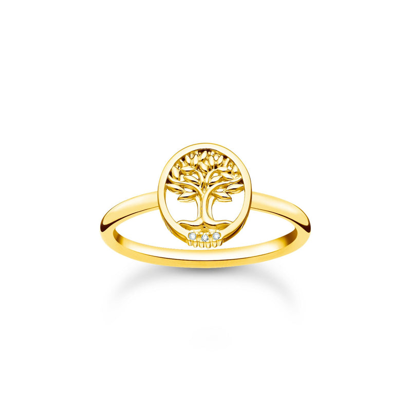 Thomas Sabo Ring Tree of Love white stones gold
