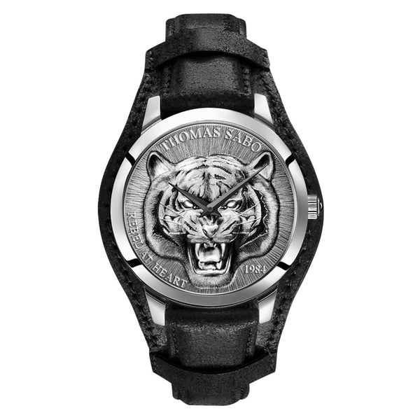Thomas Sabo Men's Watch Rebel Tiger 3D Black-silver