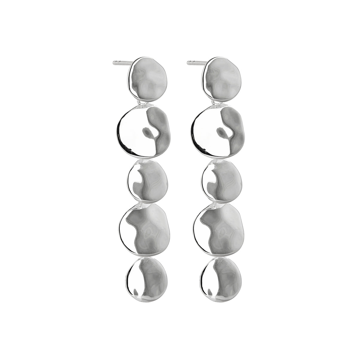 NAJO Shard Silver Multi-Disk Stud Earring